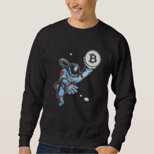 Bitcoin to the moon Astronaut Sweatshirt