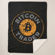 Bitcoin Trader Grunge Text Circle Outline Black