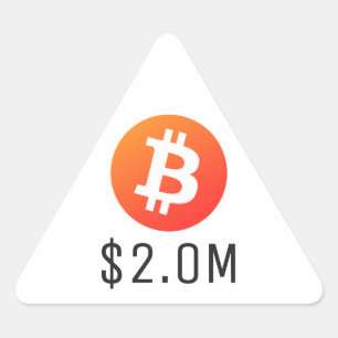 Bitcoin Up $2,000,000 ($2.0M) Two Million Triangle Sticker