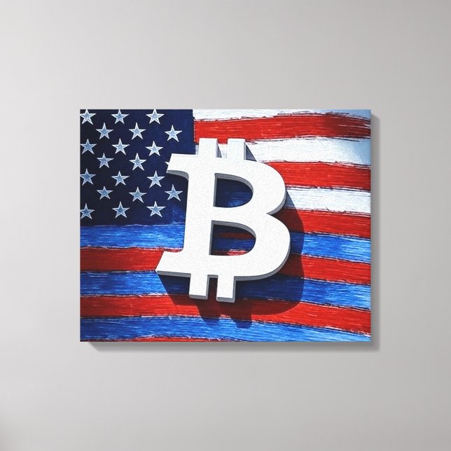 Bitcoin USA Canvas Print (Front)