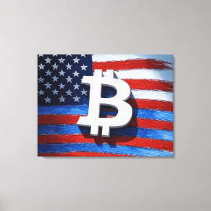 Bitcoin USA Canvas Print
