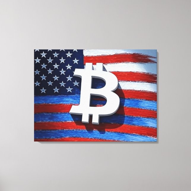 Bitcoin USA Canvas Print (Front)