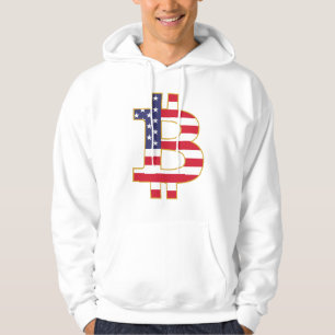 Bitcoin USA Flag  - Btc Crypto Hoodie