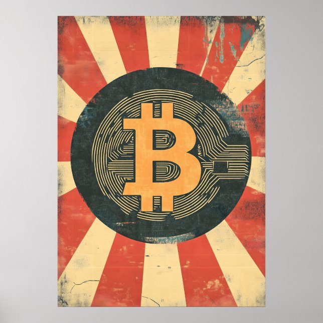 Bitcoin Vintage Poster (Front)