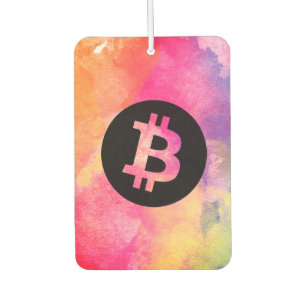Bitcoin Watercolor Car Air Freshener