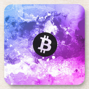 Bitcoin Watercolor (Miami) Coaster