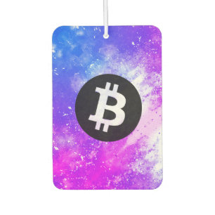 Bitcoin Watercolor (Style 2 - Miami) Car Air Freshener
