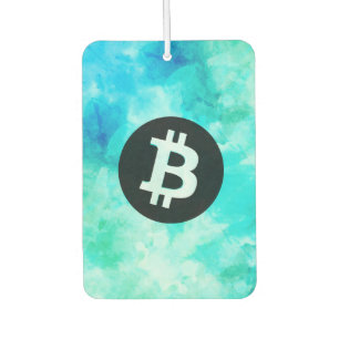 Bitcoin Watercolor (Style 3 - Beach Life) Car Air Freshener