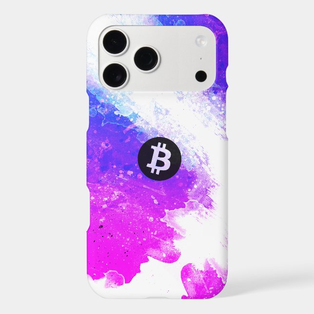 Bitcoin Watercolor (Style 6 - Miami Beach) (Back)