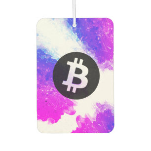 Bitcoin Watercolor (Style 6 - Miami Beach) Car Air Freshener