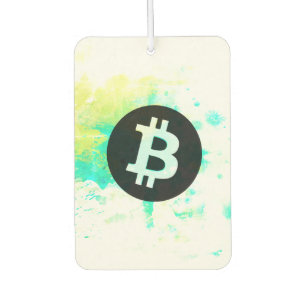 Bitcoin Watercolor (Style 7 - Stack Sats) Car Air Freshener