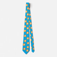 Bitcoin Wave BTC Crypto Token Neck Tie