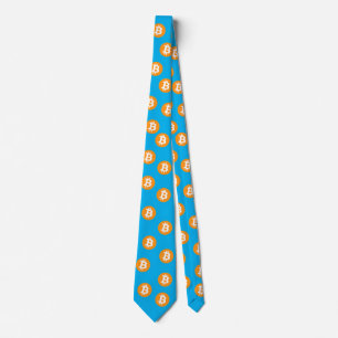 Bitcoin Wave BTC Crypto Token Neck Tie