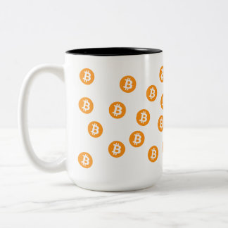 Bitcoin Wave BTC Crypto Token Two-Tone Coffee Mug