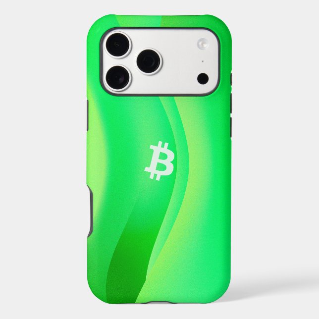Bitcoin Wave (Green, White ₿) (Back)