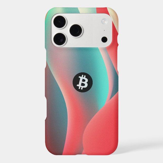 Bitcoin Wave (Retro Orange Cyan) (Back)