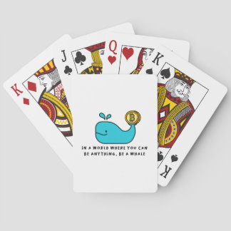 Bitcoin Whale Crypto Investor & BTC Trading Design Playing Cards