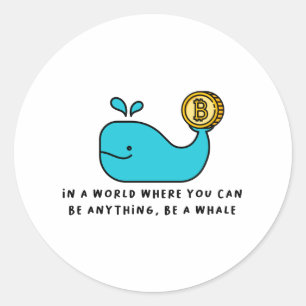 Bitcoin Whale T-Shirt Classic Round Sticker