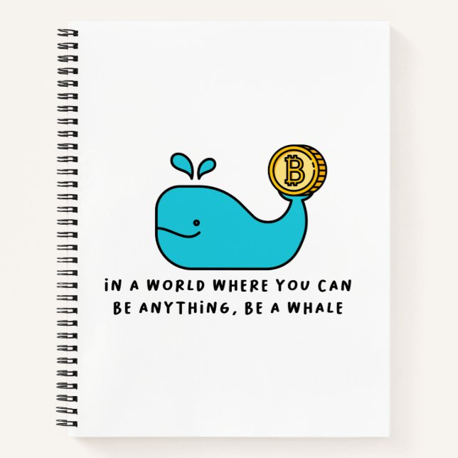 Bitcoin Whale T-Shirt Notebook (Front)