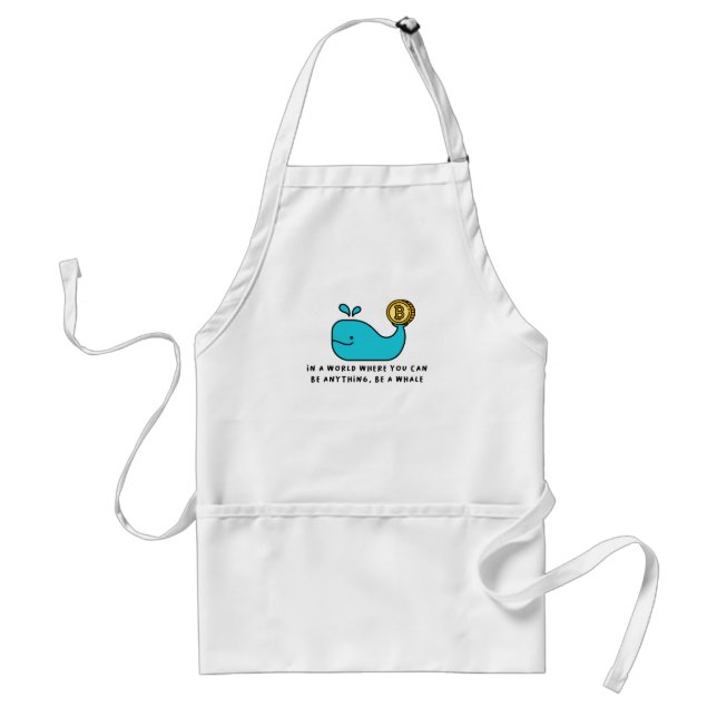 Bitcoin Whale T-Shirt Standard Apron (Front)