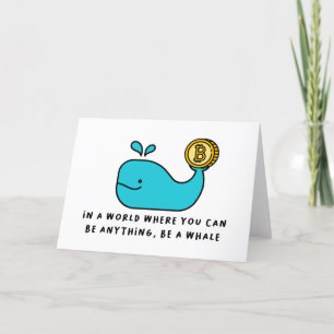 Bitcoin Whale T-Shirt Thank You Card