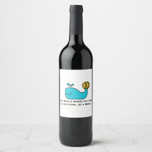 Bitcoin Whale T-Shirt Wine Label