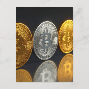 bitcoins  postcard