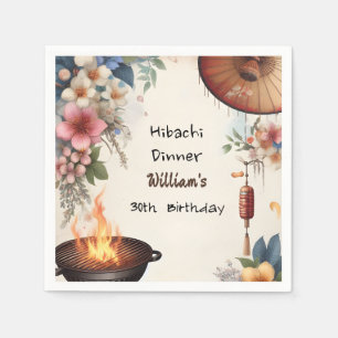 Bite Chef Bbq Japanese Sushi Hibachi 30th Birthday Napkin