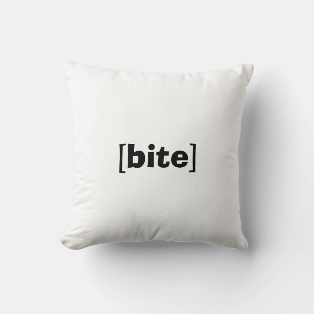 [bite] emote throw pillow (Front)