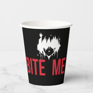 Bite Me: A Spooky and Playful Twist" Paper Cups