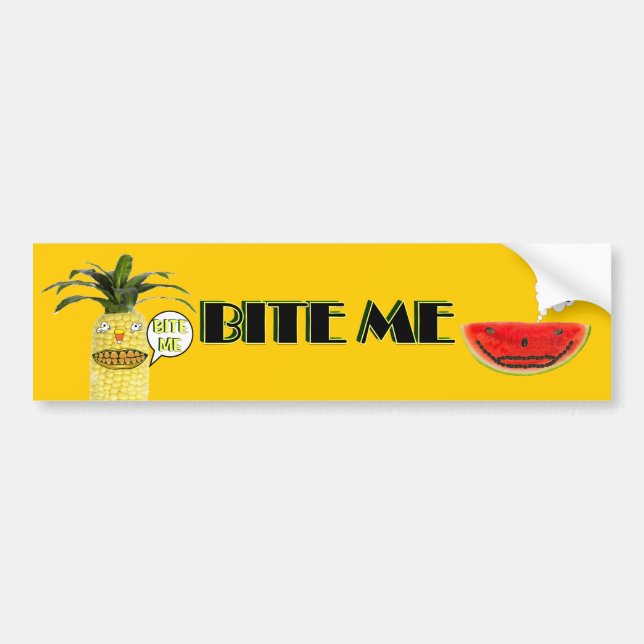 Bite Me Bumper Sticker (Front)