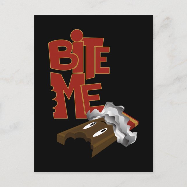 Bite Me - Chocolate Bar Postcard (Front)