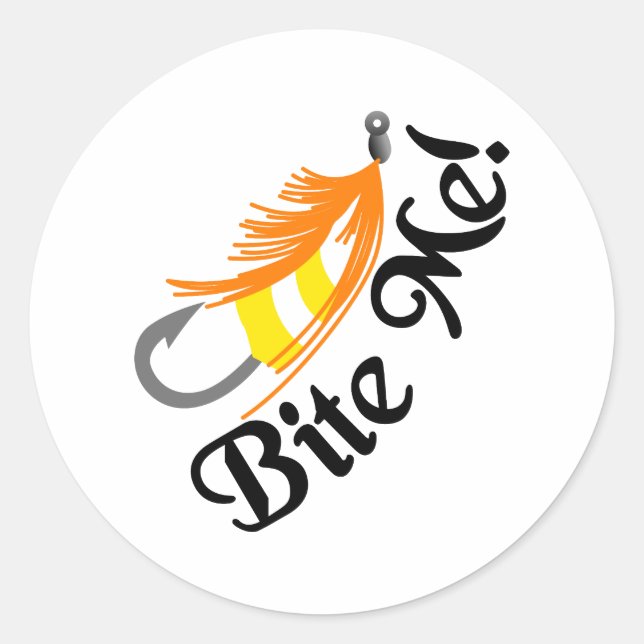 Bite Me Classic Round Sticker (Front)