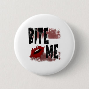 Bite me - Cool Quote - Halloween - Bat 6 Cm Round Badge