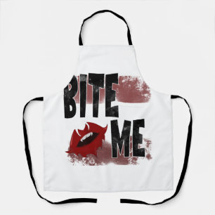 Bite me - Cool Quote - Halloween - Bat Apron