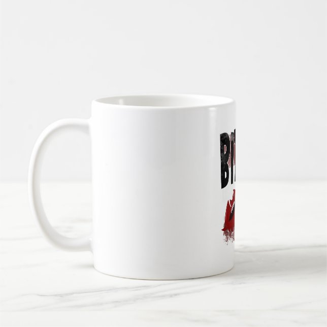 Bite me - Cool Quote - Halloween - Bat Coffee Mug (Left)