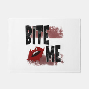 Bite me - Cool Quote - Halloween - Bat Doormat
