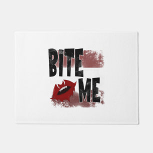 Bite me - Cool Quote - Halloween - Bat Doormat