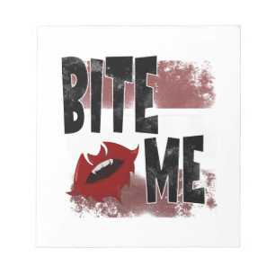 Bite me - Cool Quote - Halloween - Bat Notepad
