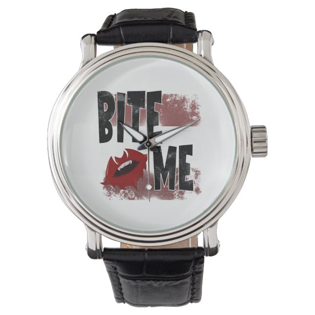 Bite me - Cool Quote - Halloween - Bat Watch (Front)