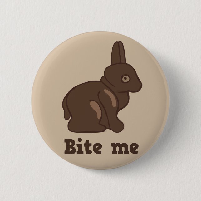 Bite me Easter bunny button (Front)