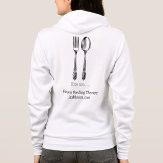 "Bite me" feeding hoodie