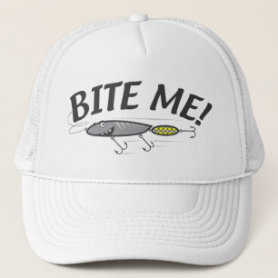 Bite Me Fishing Hook Humour Trucker Hat