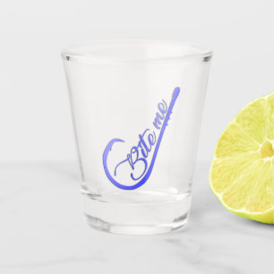 Bite Me Funny Fishing Shot Glass