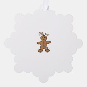 Bite Me Gingerbread Funny Cookie Christmas Thanksg Tree Decoration Card