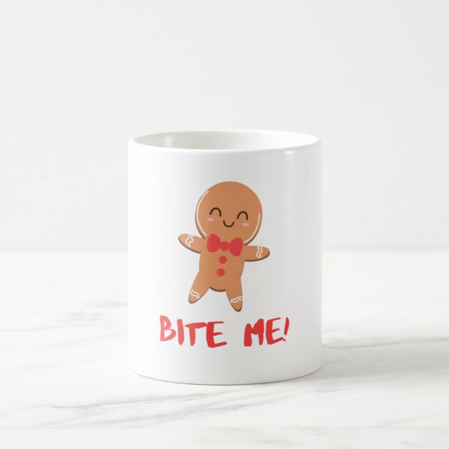 Bite Me! Gingerbread Man Coffee Mug (Center)