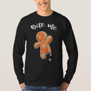 Bite Me Gingerbread Man  Ugly Christmas Sweater 1