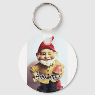 Bite Me Gnome Key Ring
