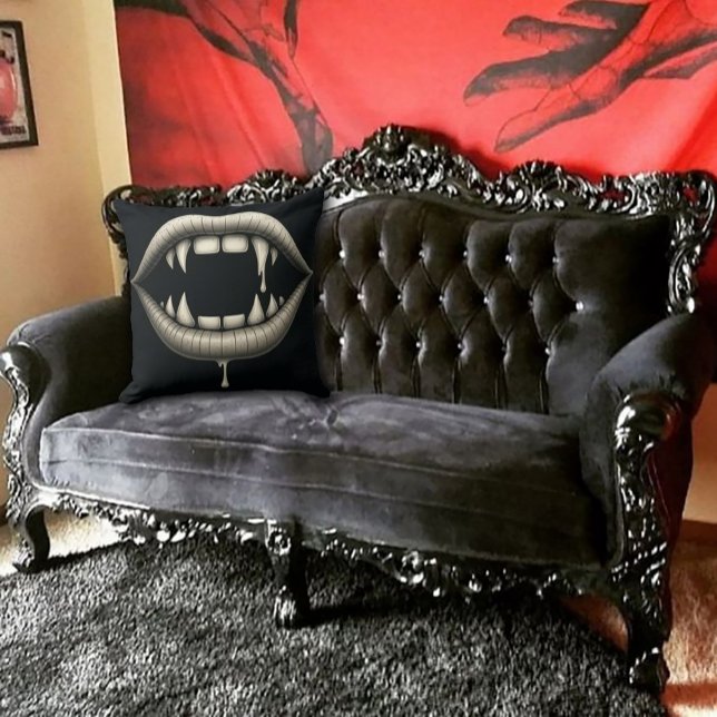 Bite Me Gothic Vampire Cushion (Creator Uploaded)