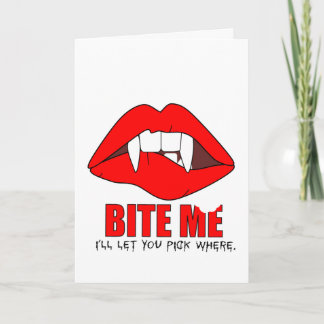 Bite Me Halloween Card